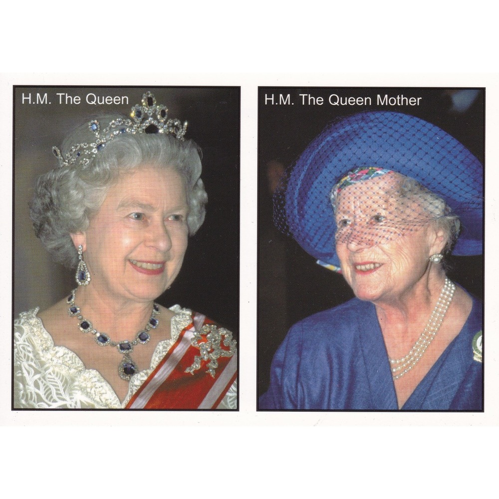 Queen Elizabeth II Queen Mother Postcard Royalty British Souvenir Unposted